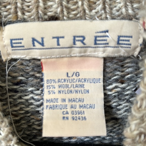 Vintage Patchwork Knit Sweater - Picture 6 of 8